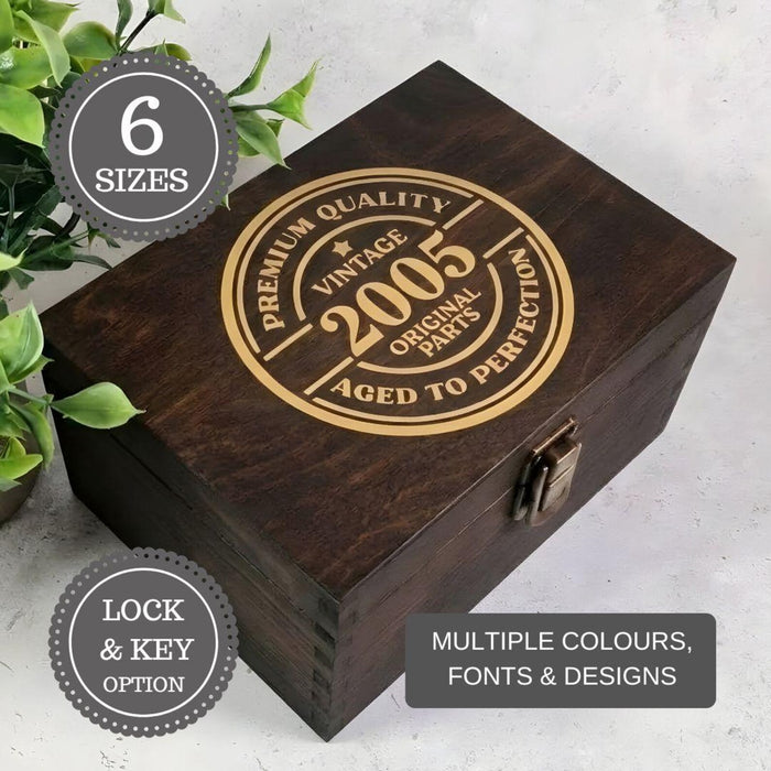 21st Birthday Gift for Son, Personalised Son 21st Memory Box, Born in 2005 Gift, Son 21st Keepsake, 21st Gift Box, 21 Year old Gift for Him