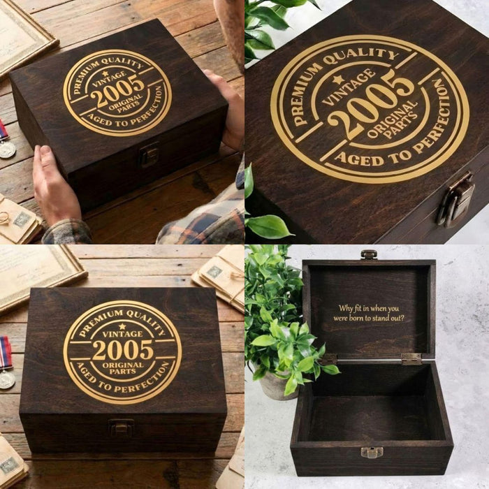21st Birthday Gift for Son, Personalised Son 21st Memory Box, Born in 2005 Gift, Son 21st Keepsake, 21st Gift Box, 21 Year old Gift for Him