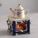 3-in-1 Vintage Ceramic Oil Incense Burner, Reed Diffuser & Tea Candle Warmer Set