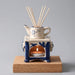 3-in-1 Vintage Ceramic Oil Incense Burner, Reed Diffuser & Tea Candle Warmer Set