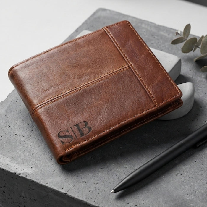 3rd Year Anniversary Leather Gift I Personalised Wallet I Gift for Him