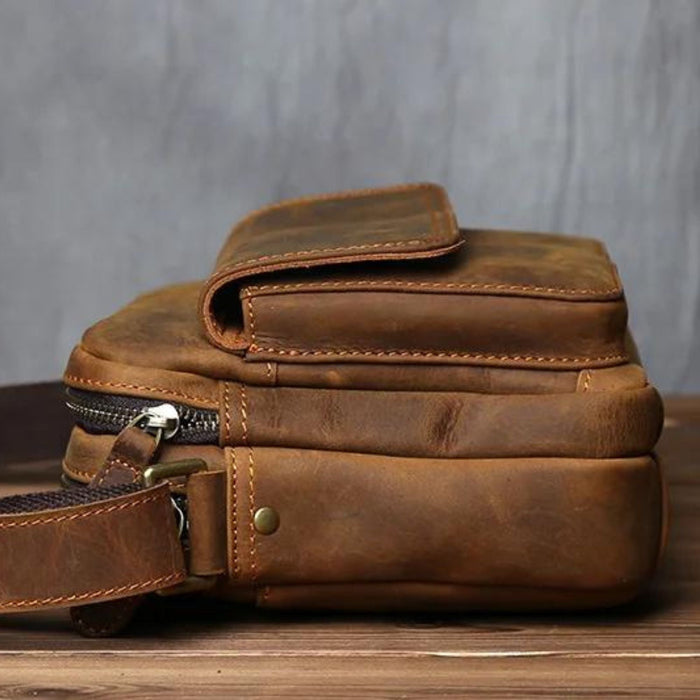 Luxury Men's Leather Messenger Bag