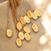 Engraved Birth Flower Pendant Necklace