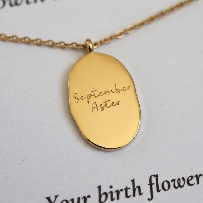 40th Birthday Gift for Sister, Personalised Birth Flower Necklace for Sister, 40th Birthday Necklace, Sister 40th Keepsake, Gold Birth Flower Pendant, 40th Gift for Her