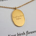 40th Birthday Gift for Sister, Personalised Birth Flower Necklace for Sister, 40th Birthday Necklace, Sister 40th Keepsake, Gold Birth Flower Pendant, 40th Gift for Her