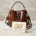 50th Birthday Gift for Best Friend, Leather Bucket Bag for Women, Luxury 50th Gift for Her, Unique gift for 50 Year Old Friend