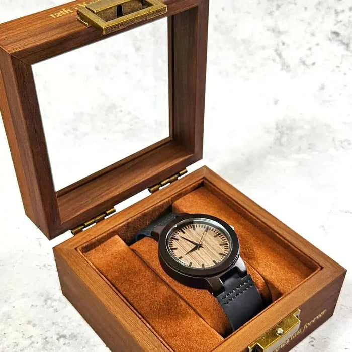 60th Birthday Gift for Dad, Personalised Wooden Watch Box, Luxury 60th Birthday Gift for Him, 60th Birthday Keepsake for Father, Gift for 60 Year Old Men