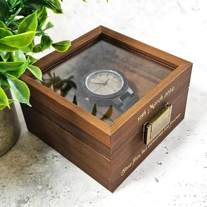 60th Birthday Gift for Dad, Personalised Wooden Watch Box, Luxury 60th Birthday Gift for Him, 60th Birthday Keepsake for Father, Gift for 60 Year Old Men