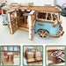 60th Birthday Gift for Dad, Retro Campervan 3D Wooden Puzzle, Unusual Birthday Gift for Him, Wooden Model Kit for Men, Creative Gift for Dad
