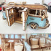 60th Birthday Gift for Dad, Retro Campervan 3D Wooden Puzzle, Unusual Birthday Gift for Him, Wooden Model Kit for Men, Creative Gift for Dad