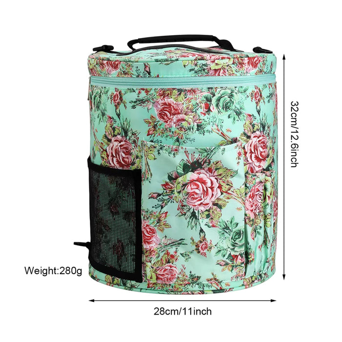 Large Knitting & Crochet Storage Bag with Lid – Yarn Organiser Tote for Needles, Hooks & Projects
