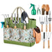 9-Piece Stainless Steel Garden Tool Set with Bag & Gloves