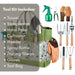 9-Piece Stainless Steel Garden Tool Set with Bag & Gloves