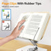 Adjustable Desktop Reading Stand with 360° Rotating Base – Wooden & Aluminium Book, Tablet & Cookbook Stand