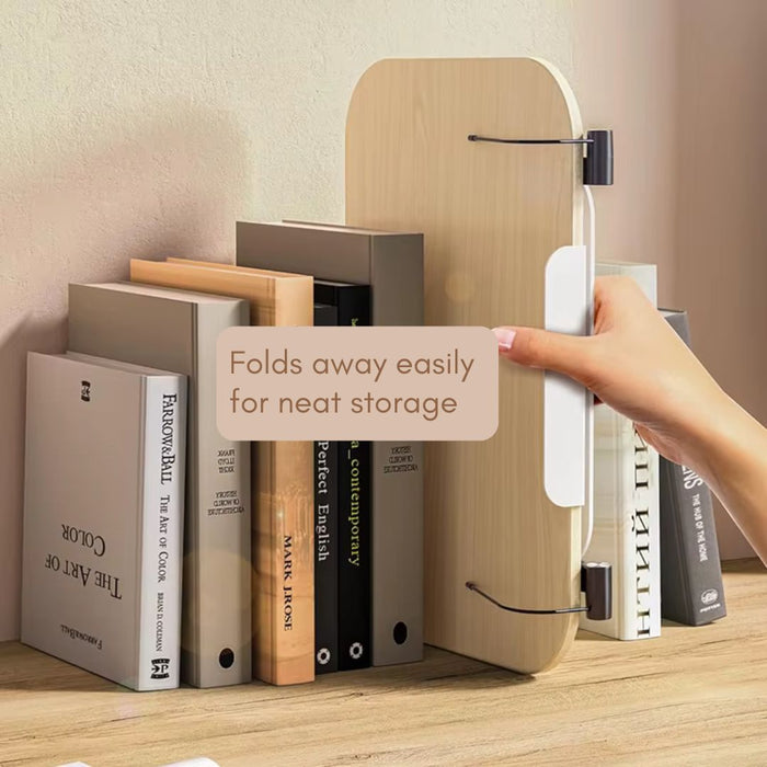 Adjustable Desktop Reading Stand with 360° Rotating Base – Wooden & Aluminium Book, Tablet & Cookbook Stand