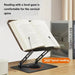 Adjustable Desktop Reading Stand with 360° Rotating Base – Wooden & Aluminium Book, Tablet & Cookbook Stand