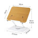 Adjustable Desktop Reading Stand with 360° Rotating Base – Wooden & Aluminium Book, Tablet & Cookbook Stand