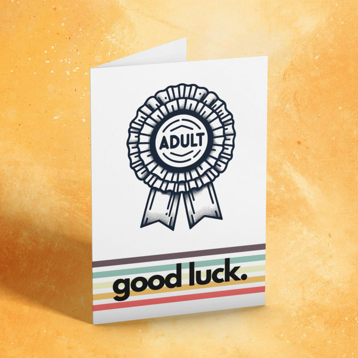 Adult Award Badge Card | Funny 18th Birthday Card I Same Day Download