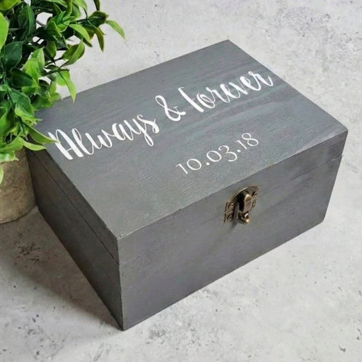 Always & Forever Wood Anniversary Box I 5th Wedding Anniversary Gift