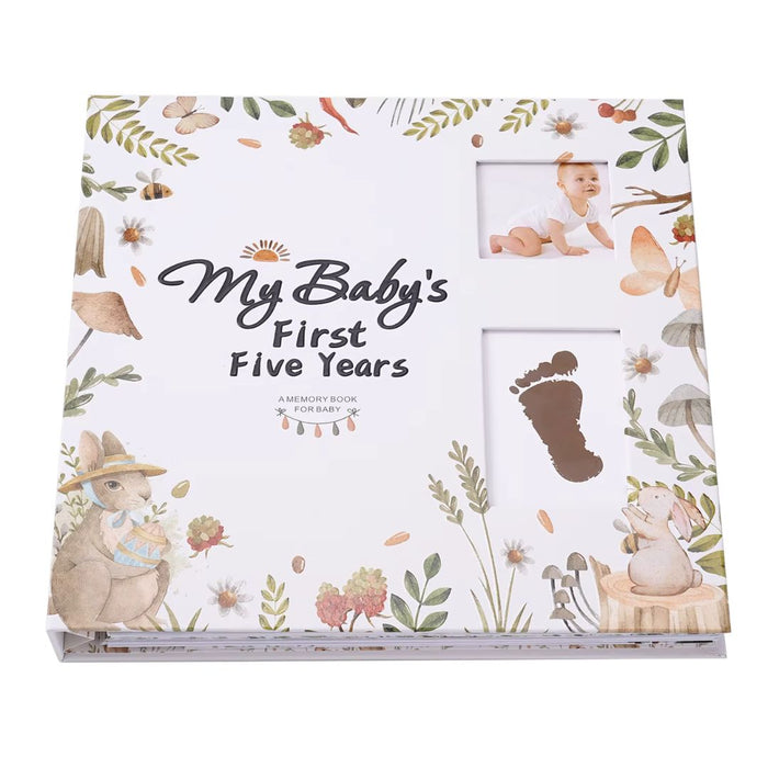 Baby Memory Book – My Baby’s First Five Years Keepsake Album with Milestone Pages, Photos & Stickers