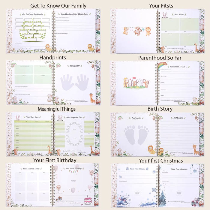 Baby Memory Book – My Baby’s First Five Years Keepsake Album with Milestone Pages, Photos & Stickers