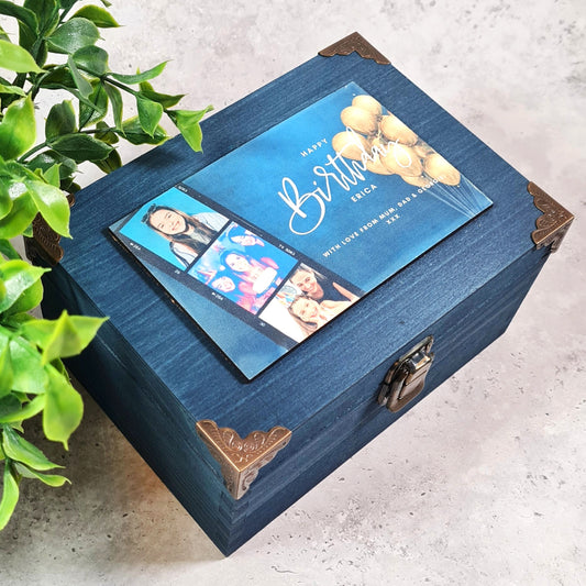 Birthday Memory Box - 21st Birthday Gift for Her Him - 18th Birthday Present - Best Friend Photo Gift Box