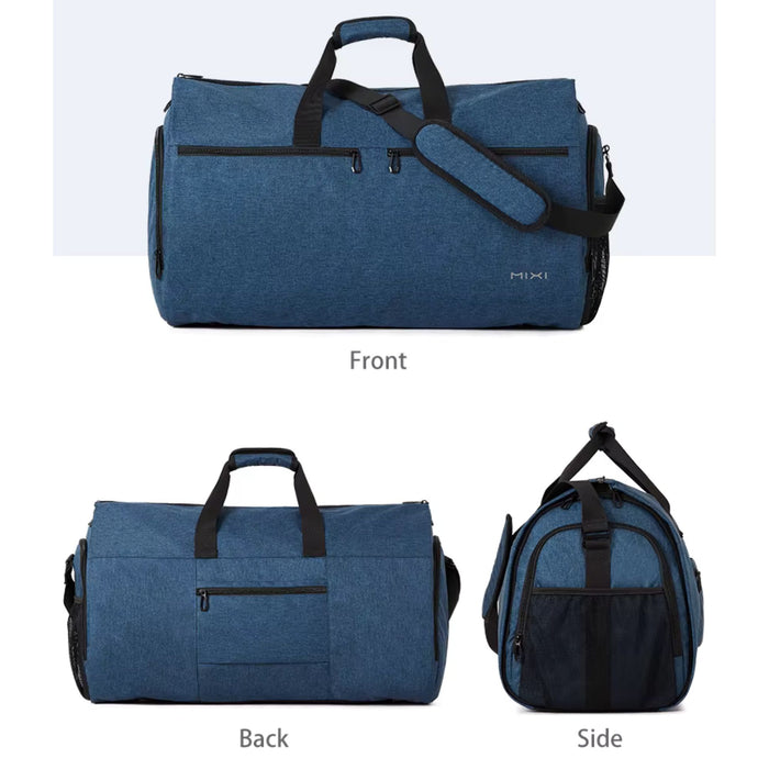 Convertible Garment Duffel Bag – Multifunctional Suit Storage Travel Bag with Shoe Compartment