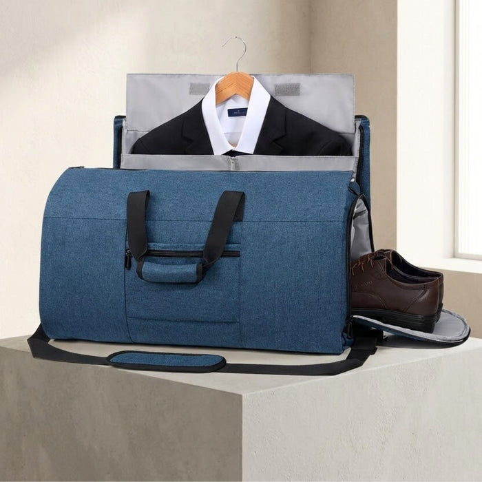 Convertible Garment Duffel Bag – Multifunctional Suit Storage Travel Bag with Shoe Compartment