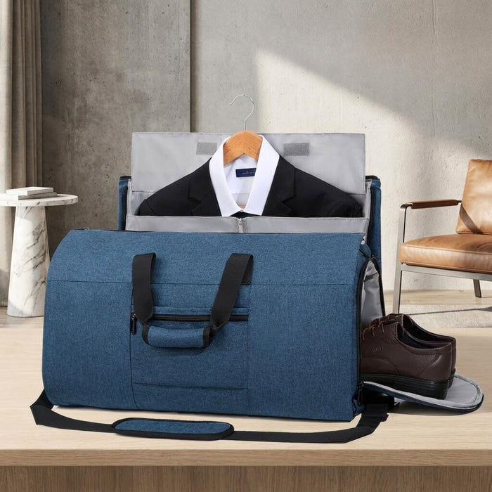 Convertible Garment Duffel Bag – Multifunctional Suit Storage Travel Bag with Shoe Compartment