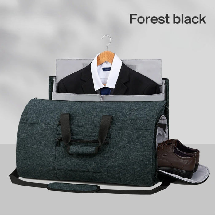 Convertible Garment Duffel Bag – Multifunctional Suit Storage Travel Bag with Shoe Compartment