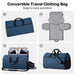 Convertible Garment Duffel Bag – Multifunctional Suit Storage Travel Bag with Shoe Compartment