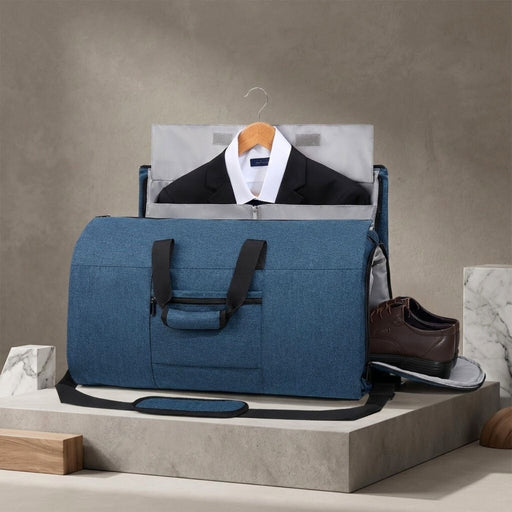 Convertible Garment Duffel Bag – Multifunctional Suit Storage Travel Bag with Shoe Compartment