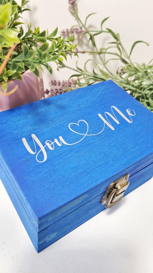 Couples Anniversary Keepsake Box I Boyfriend Girlfriend Memory Box