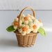 Crochet Daffodils Flower Basket – Hand-Knitted Potted Floral Home Decor