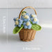 Crochet Forget-Me-Not Flower Basket – Hand-Knitted Potted Floral Home Decor