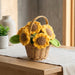 Crochet Sunflower Basket – Hand-Knitted Potted Sunflower Table Decor