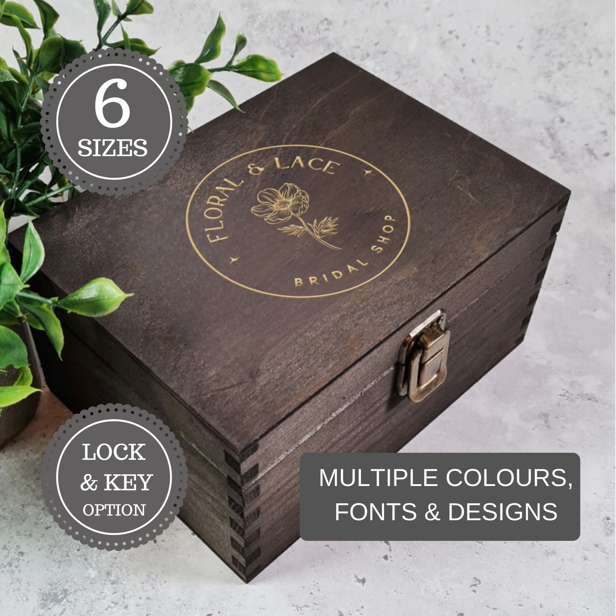 Custom Branded Wooden Packaging Gift Box | Engrave Your Logo | 6 Sizes ...