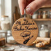 Custom Engraved Logo Keyring I Round Wooden Keyring I Personalised Business Keychain I Luxury Business Branded Fob