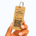Custom QR Code Keyring I Wooden Scanable Website Keyring I Personalised QR Code Keychain