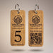 Custom QR Code Keyring I Wooden Scanable Website Keyring I Personalised QR Code Keychain