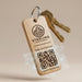 Custom QR Code Keyring I Wooden Scanable Website Keyring I Personalised QR Code Keychain