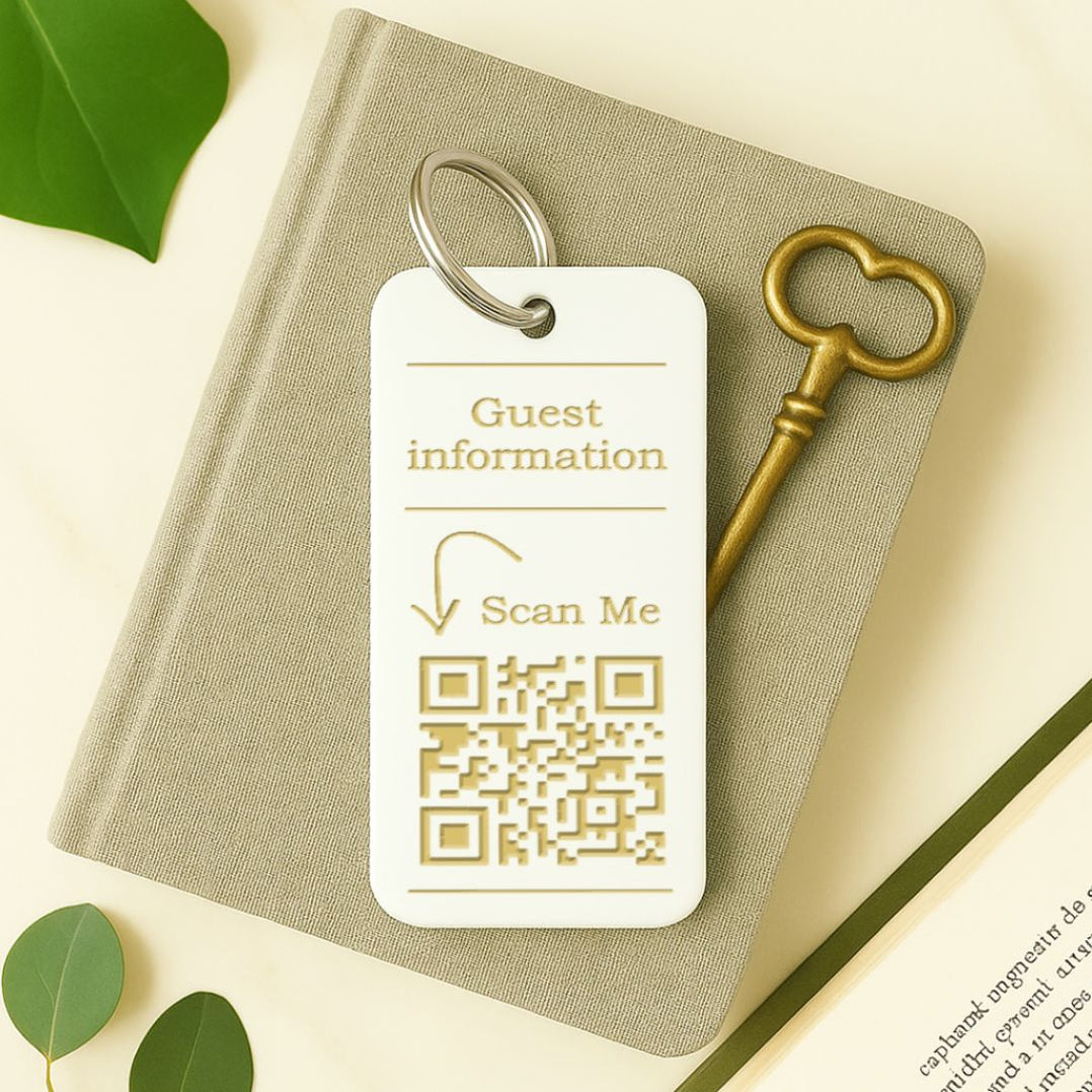 Acrylic QR Code Keyrings – Smart Guest Room Keys for Hotels & Airbnbs ...
