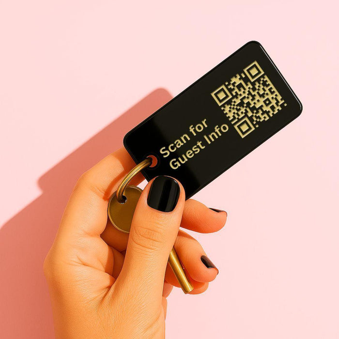 Custom QR Code Keyrings for Hotels – Guest Info in a Scan