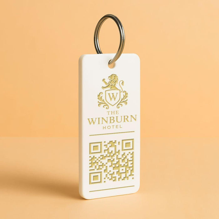 Custom QR Code Keyrings for Hotels – Guest Info in a Scan