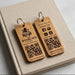 Personalised Social Media QR Code Keyring I Promotional Website Keyring I Wooden Business QR Code Keychain