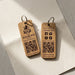 Custom QR Code Wooden Keyring, Branded Business Keyring, Personalised Logo Keychain, Promotional Company Key Fob, Engraved Key Tag