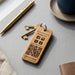 Custom QR Code Wooden Keyring, Branded Business Keyring, Personalised Logo Keychain, Promotional Company Key Fob, Engraved Key Tag