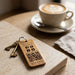 Custom QR Code Wooden Keyring, Branded Business Keyring, Personalised Logo Keychain, Promotional Company Key Fob, Engraved Key Tag