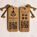 Custom QR Code Wooden Keyring, Branded Business Keyring, Personalised Logo Keychain, Promotional Company Key Fob, Engraved Key Tag