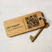 Custom Wooden Keyrings for Airbnb, Hotels & Property Management | Engraved Solid Oak with Logo, Text & QR Code